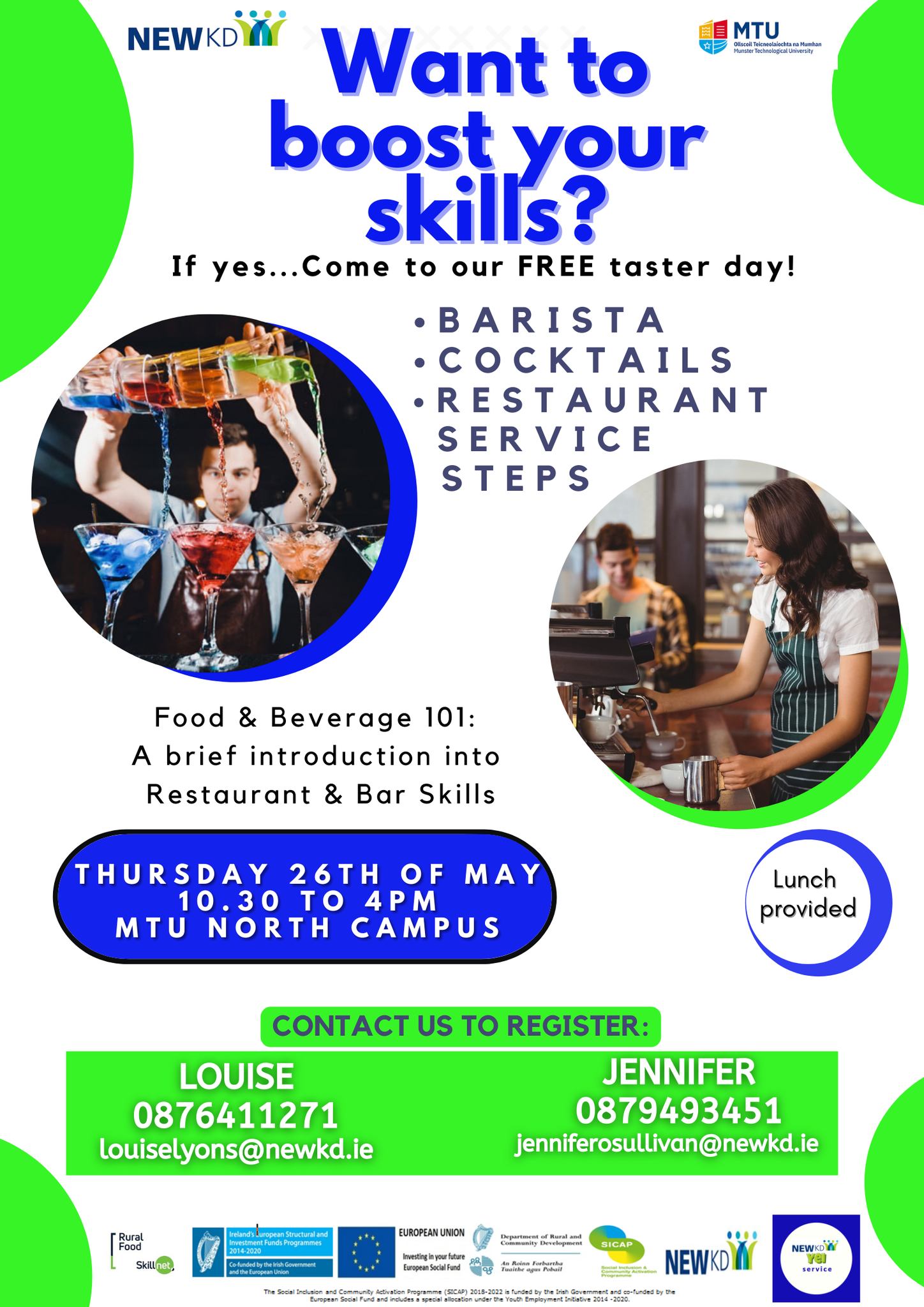 Food & Beverage Training Taster Day North East West Kerry Development Programme