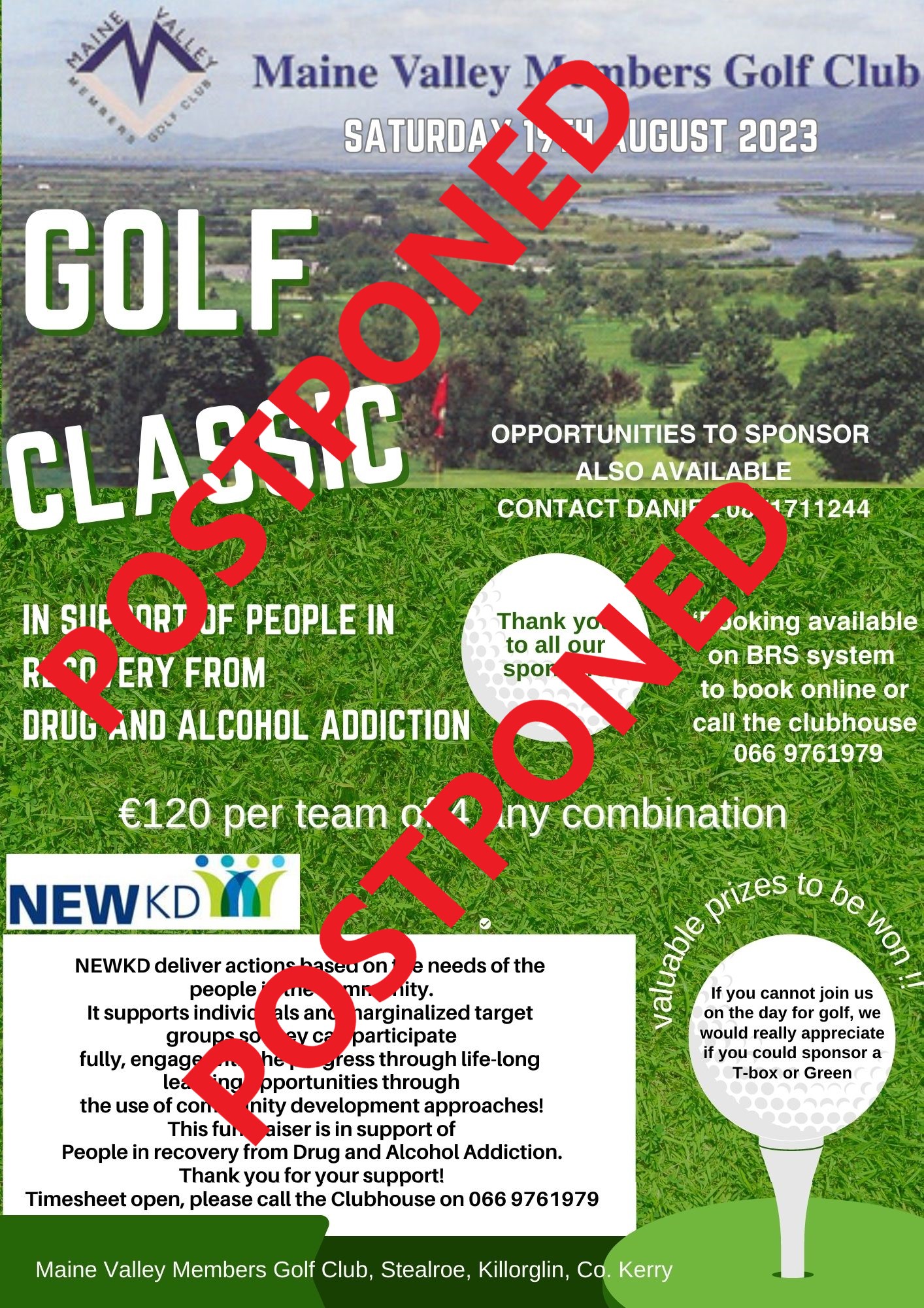 Golf Classic POSTPONED North East West Kerry Development Programme